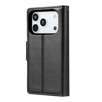 Hanman 2 in 1 Detachable Flip Leather Wallet Case With Magnetic Ring for iPhone 17 Pro Max Hanman