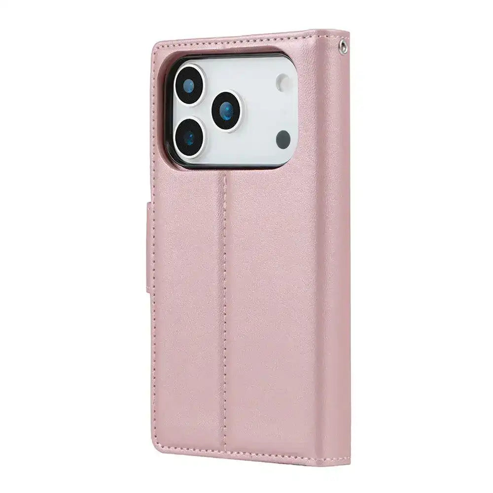 Hanman 2 in 1 Detachable Flip Leather Wallet Case With Magnetic Ring for iPhone 17 Pro Max Hanman