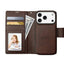 Hanman 2 in 1 Detachable Flip Leather Wallet Case With Magnetic Ring for iPhone 17 Pro Max Hanman