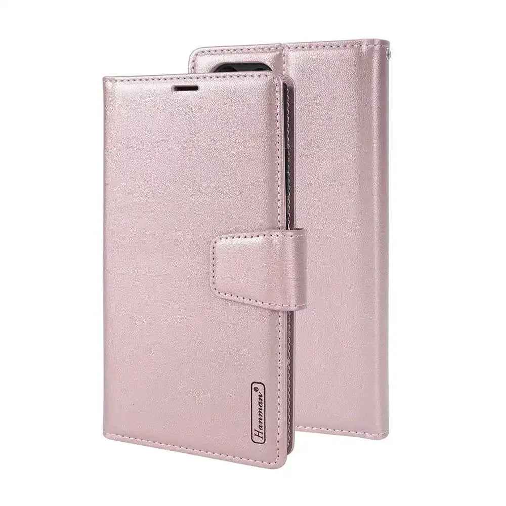 Hanman 2 in 1 Detachable Magnetic Flip Leather Wallet Cover Case for Samsung Galaxy S25 Edge