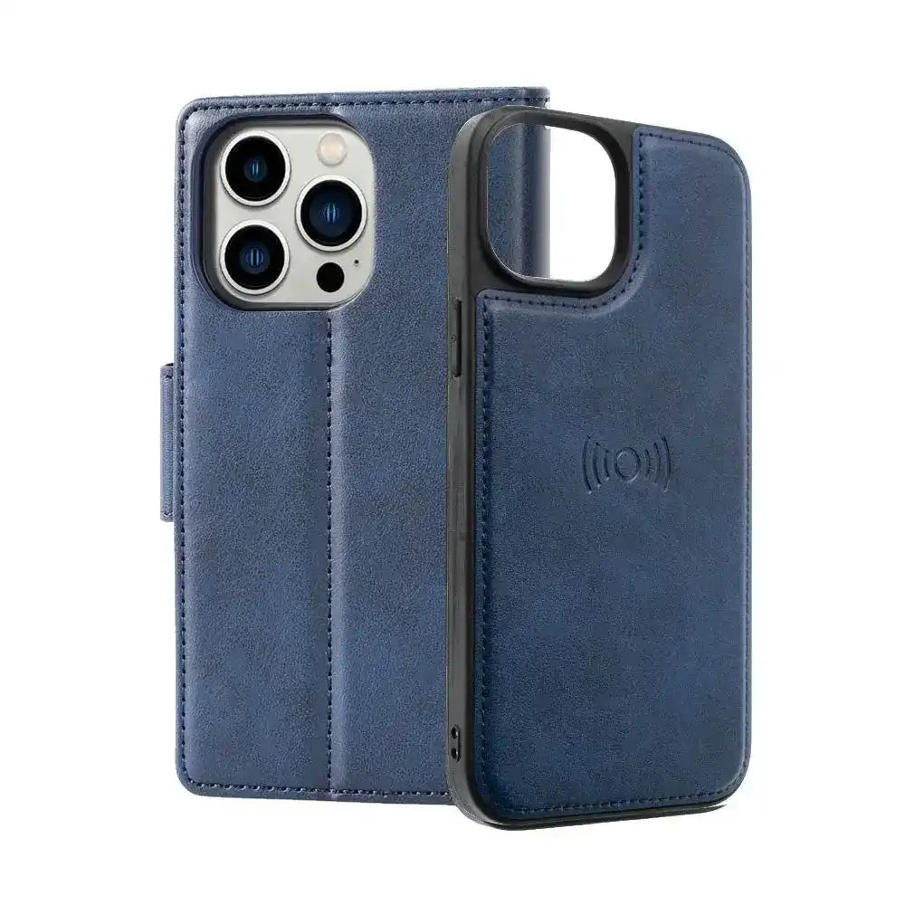 Hanman 2 in 1 Detachable Magnetic Flip Leather Wallet Cover Case for iPhone 16 Hanman