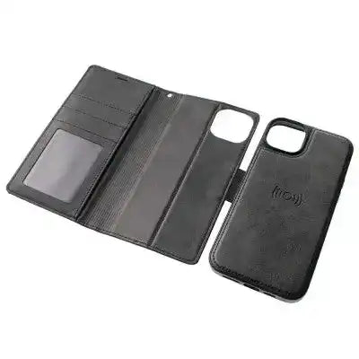 Hanman 2 in 1 Detachable Magnetic Flip Leather Wallet Cover Case for iPhone 16 Hanman