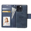 Hanman 2 in 1 Detachable Magnetic Flip Leather Wallet Cover Case for iPhone 16 Pro Hanman
