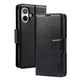 Hanman PU Flip Leather Wallet Case for iPhone 17-Black