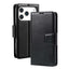 Hanman PU Flip Leather Wallet Case for iPhone 17 Pro Max-Black Hanman