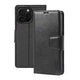 Hanman PU Flip Leather Wallet Cover Case for iPhone 16 Pro-Black