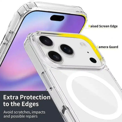 High Quality Acrylic + TPU Hybrid Transparent Case Cover With Magnetic Ring for iPhone 17 Pro Max Redefine