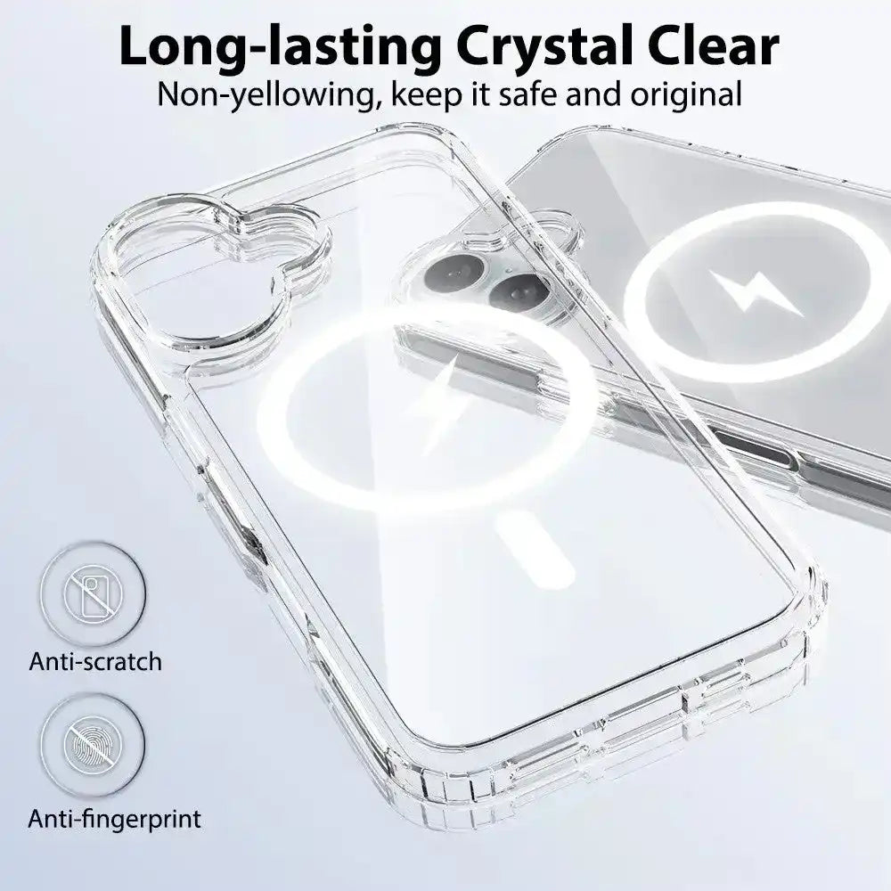 High Quality Acrylic + TPU Hybrid Transparent Case Cover With Magnetic Ring for iPhone 17 Redefine