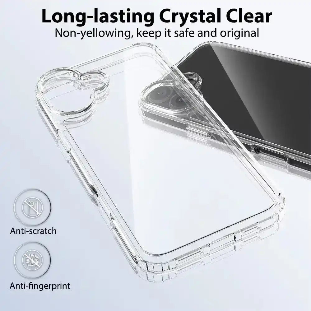 High Quality Acrylic + TPU Hybrid Transparent Case Cover for iPhone 17 Redefine