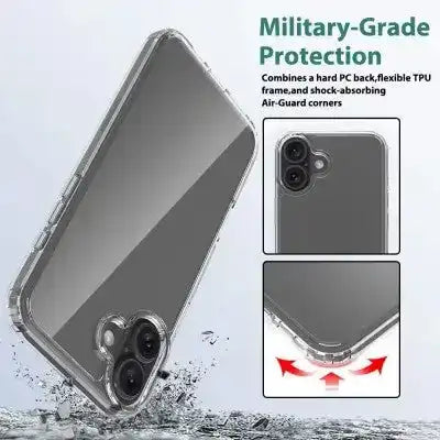 High Quality Acrylic + TPU Hybrid Transparent Case for iPhone 16 Plus Redefine