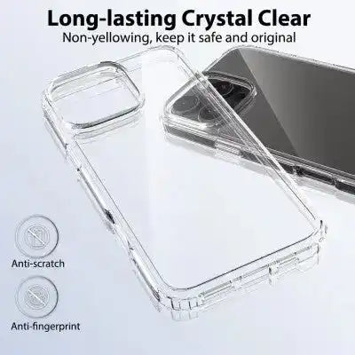 High Quality Acrylic + TPU Hybrid Transparent Case for iPhone 16 Pro Redefine