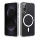 High Quality Acrylic + TPU Hybrid Transparent Magsafe Case for Samsung Galaxy S25 Edge-Transparent