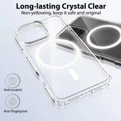 High Quality Acrylic + TPU Hybrid Transparent Magsafe Case for iPhone 16 Pro Max Redefine