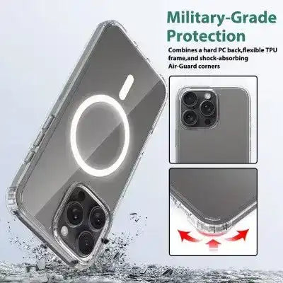 High Quality Acrylic + TPU Hybrid Transparent Magsafe Case for iPhone 16 Pro Redefine