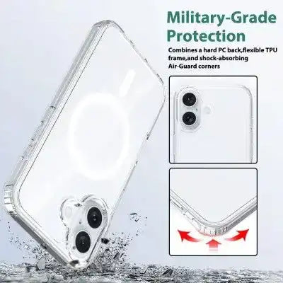 High Quality Acrylic + TPU Hybrid Transparent Magsafe Case for iPhone 16 Redefine