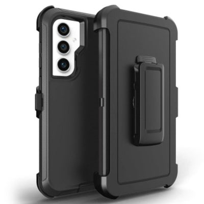 Shockproof Robot Armor Hard Plastic Case with Belt Clip for Samsung Galaxy S24 / S25-Black