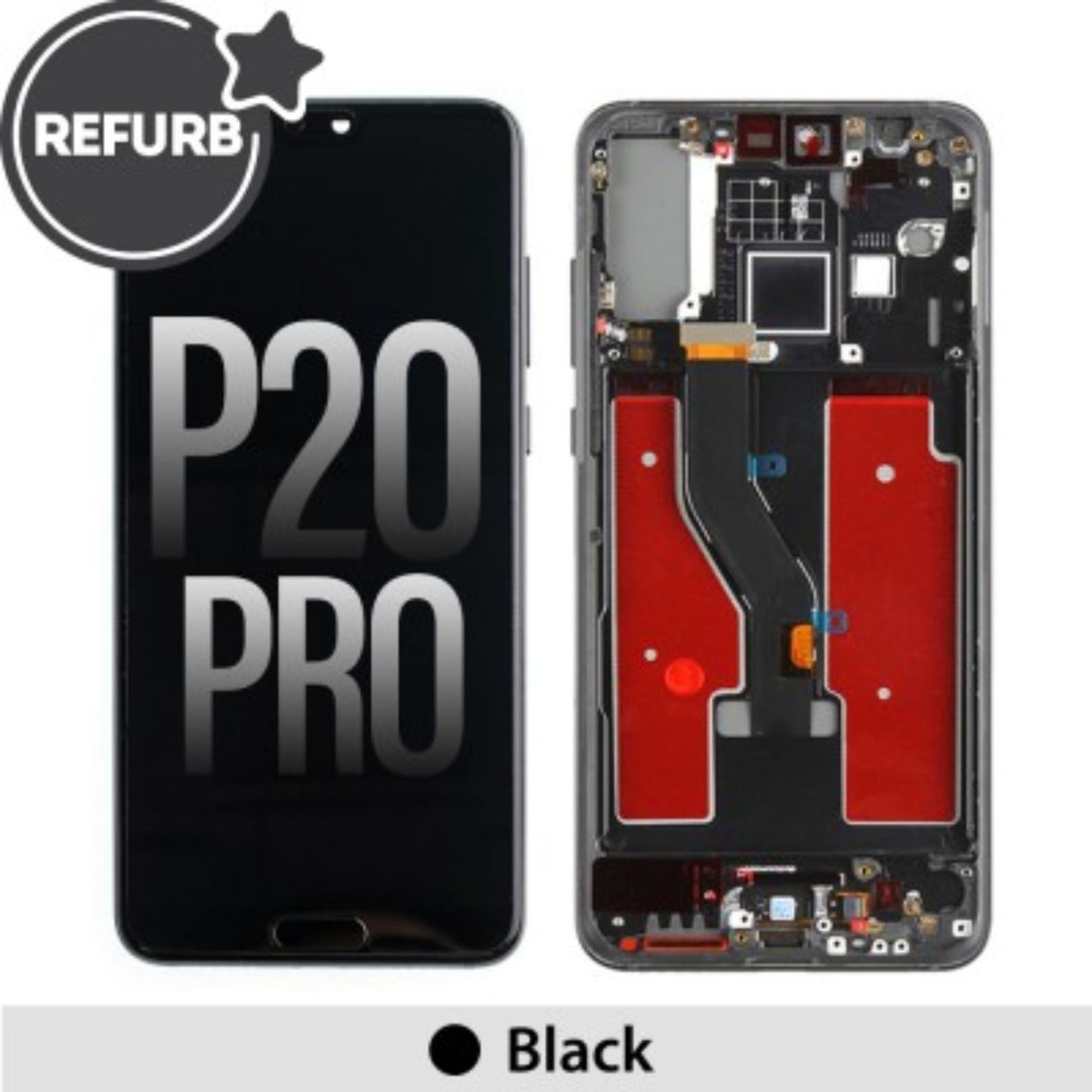 REFURB LCD Screen Repair for Huawei P20 Pro with Frame -Black