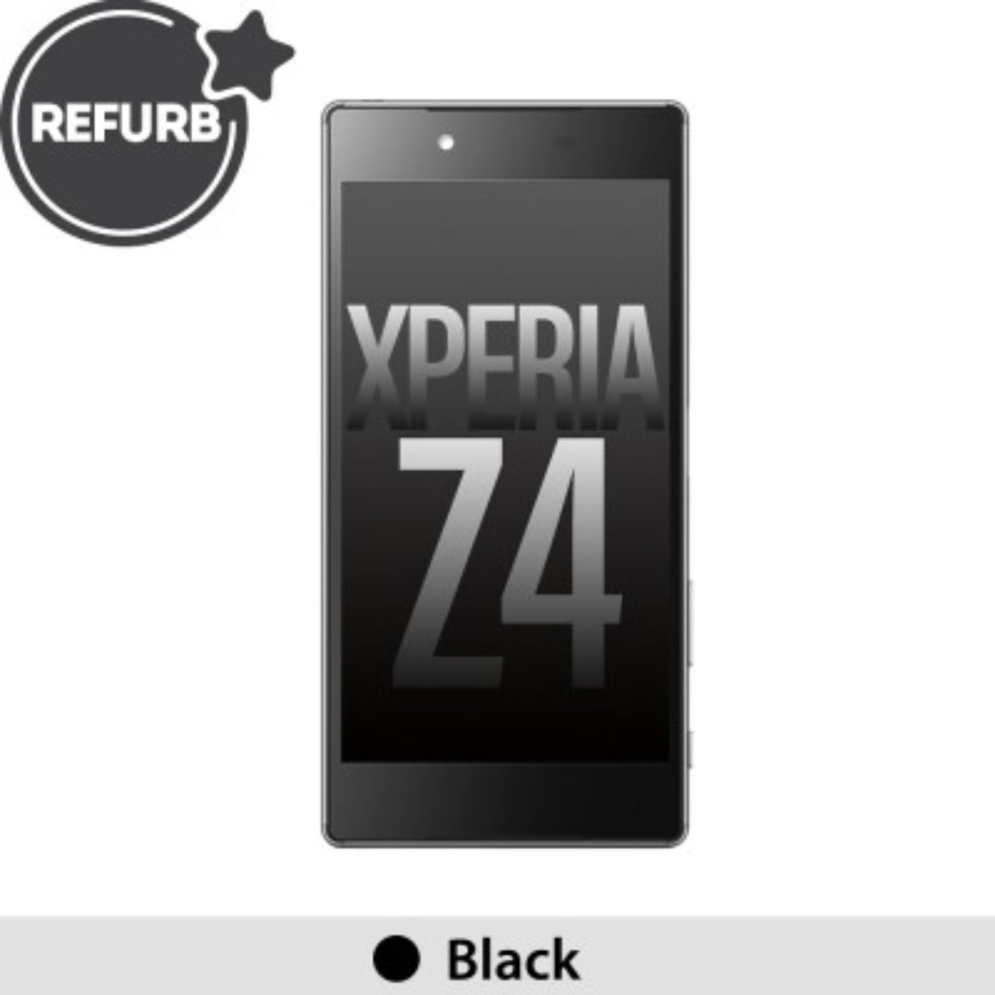 (Refurbished) LCD Screen Repair for Sony Xperia Z4 E6553 with Frame -Black