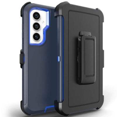 Shockproof Robot Armor Hard Plastic Case with Belt Clip for Samsung Galaxy S25 Ultra-Navy