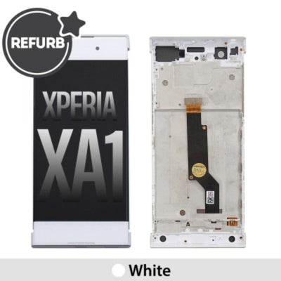 REFURB LCD Screen Repair for Sony Xperia XA1 with Frame -White