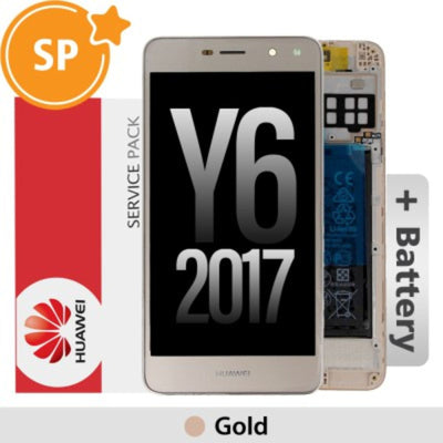 (Service Pack) LCD Screen Repair for Huawei Y6 (2017) 02351DMF -Gold