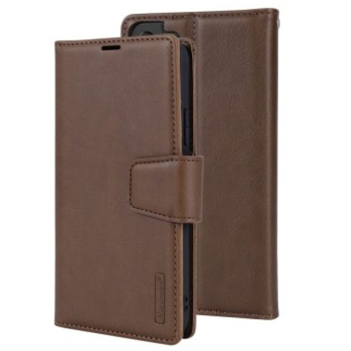 Hanman 2 in 1 Detachable Magnetic Flip Leather Wallet Cover Case for Samsung Galaxy S25 Plus-Brown