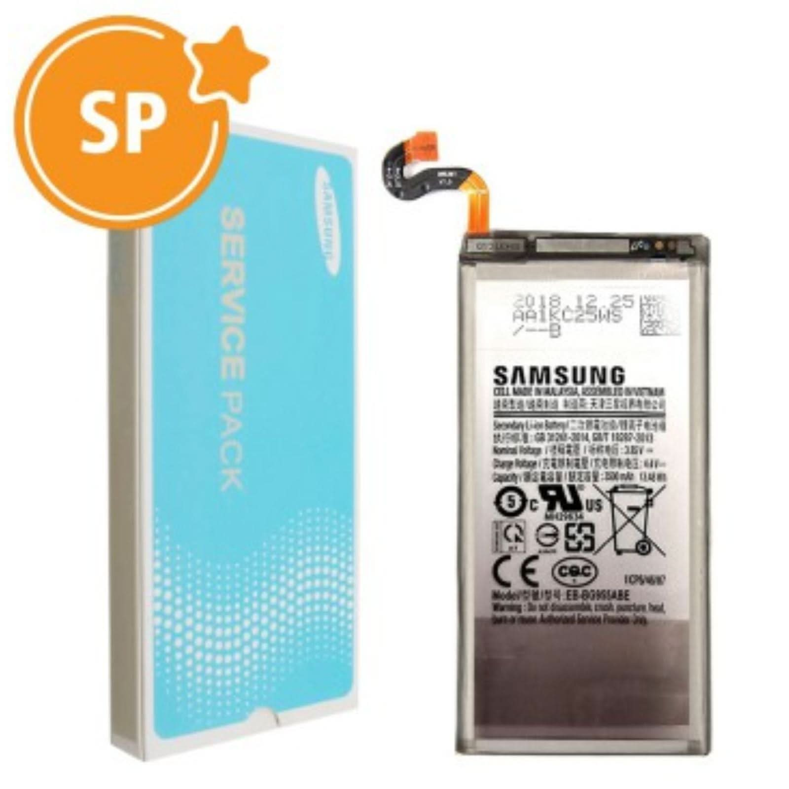 Samsung Galaxy S8 Plus (SM-G955F) Battery 3500mAh GH43-04733A EB-BG955ABE (Service Pack) SP - Service Pack OEM