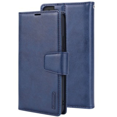 Hanman 2 in 1 Detachable Magnetic Flip Leather Wallet Cover Case for Samsung Galaxy S25 Plus-Navy