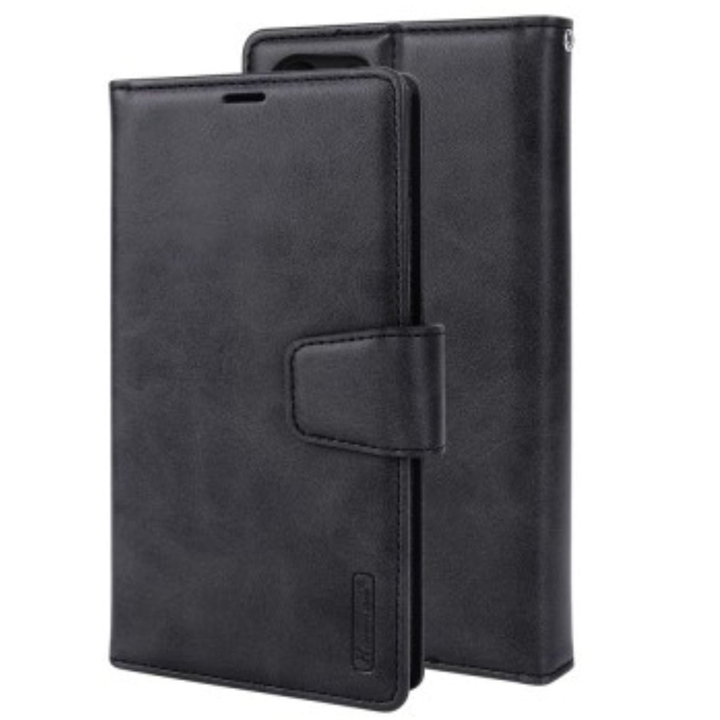 Hanman 2 in 1 Detachable Magnetic Flip Leather Wallet Cover Case for Samsung Galaxy S25 Ultra-Black