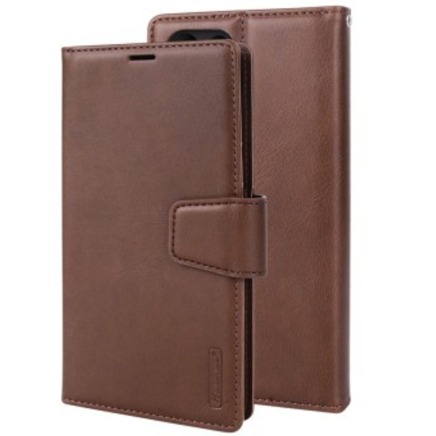 Hanman 2 in 1 Detachable Magnetic Flip Leather Wallet Cover Case for Samsung Galaxy S25 Ultra-Brown