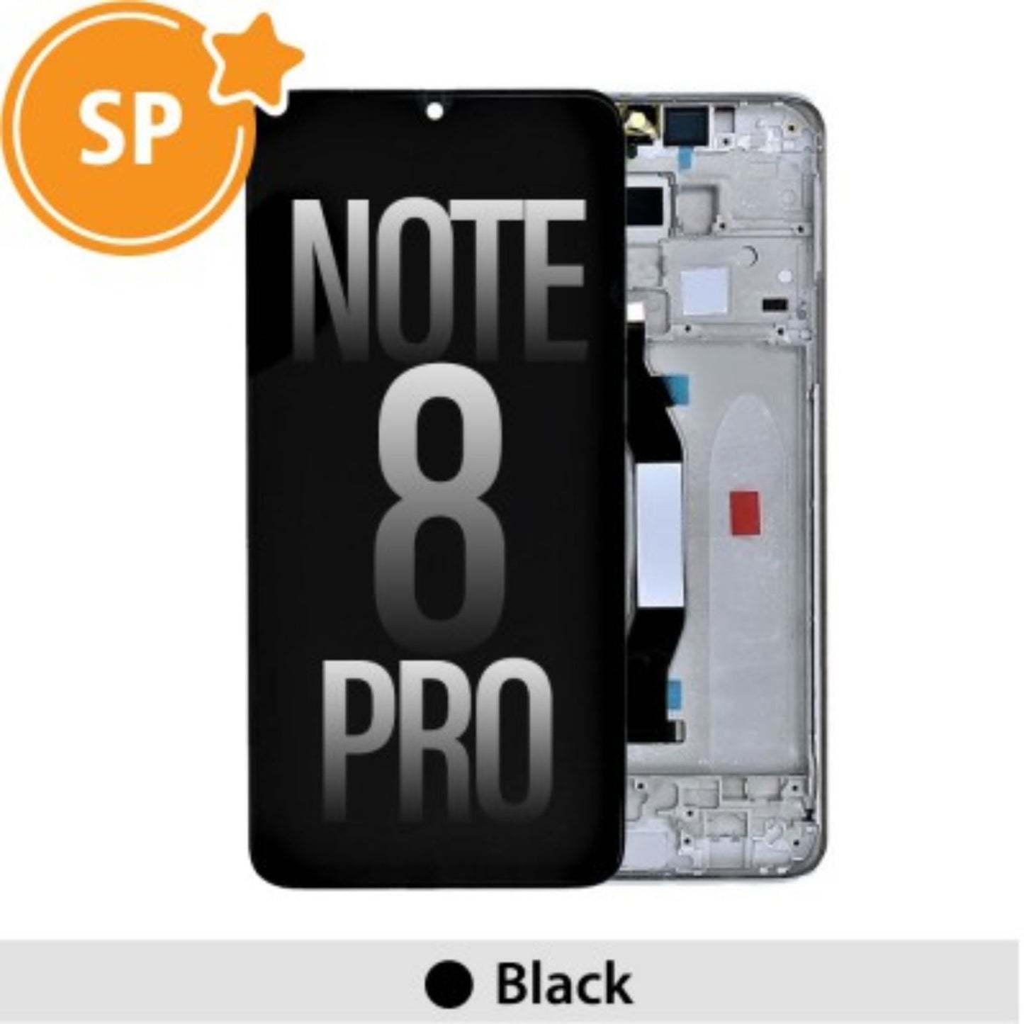 Xiaomi Redmi Note 8 Pro LCD Screen Digitizer 56000500G700 (Service Pack)-Black