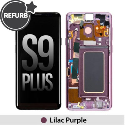 (Refurbished) LCD Screen Repair for Samsung Galaxy S9 Plus with Frame -Lilac Purple (Purple) REFURB - OEM Refurbished