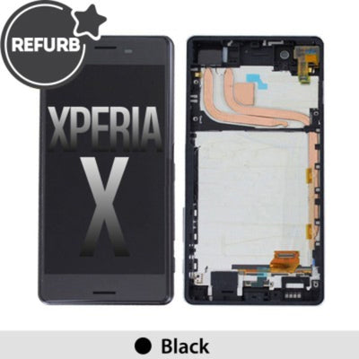 REFURB LCD Screen Repair Screen for Sony Xperia X with Frame -Black