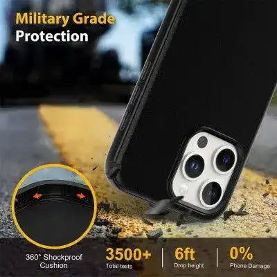 Hybrid Beatles Shockproof Case Cover with Magnetic Ring for iPhone 16 Shockproof