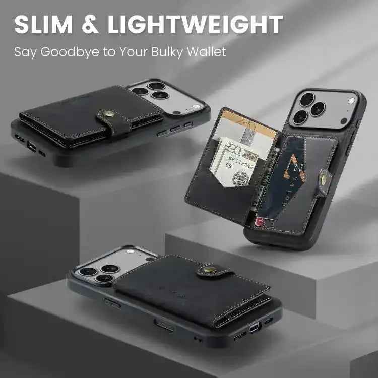 JEEHOOD J01 Retro Magnetic Detachable Wallet Phone Case