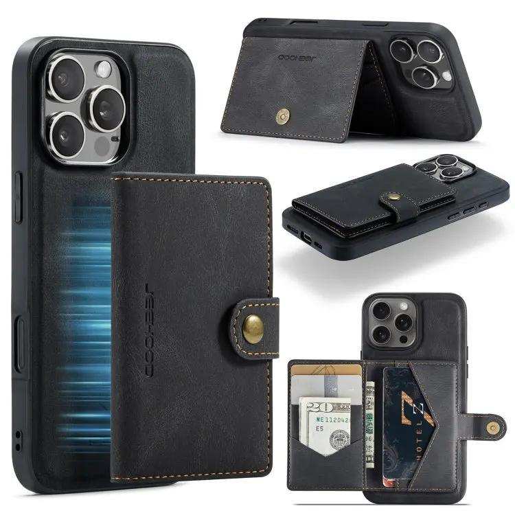 JEEHOOD J01 Retro Magnetic Detachable Wallet Phone Case JEEHOOD