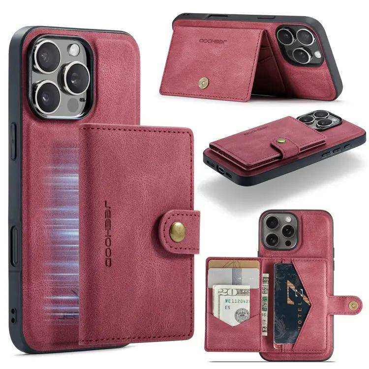 JEEHOOD J01 Retro Magnetic Detachable Wallet Phone Case JEEHOOD