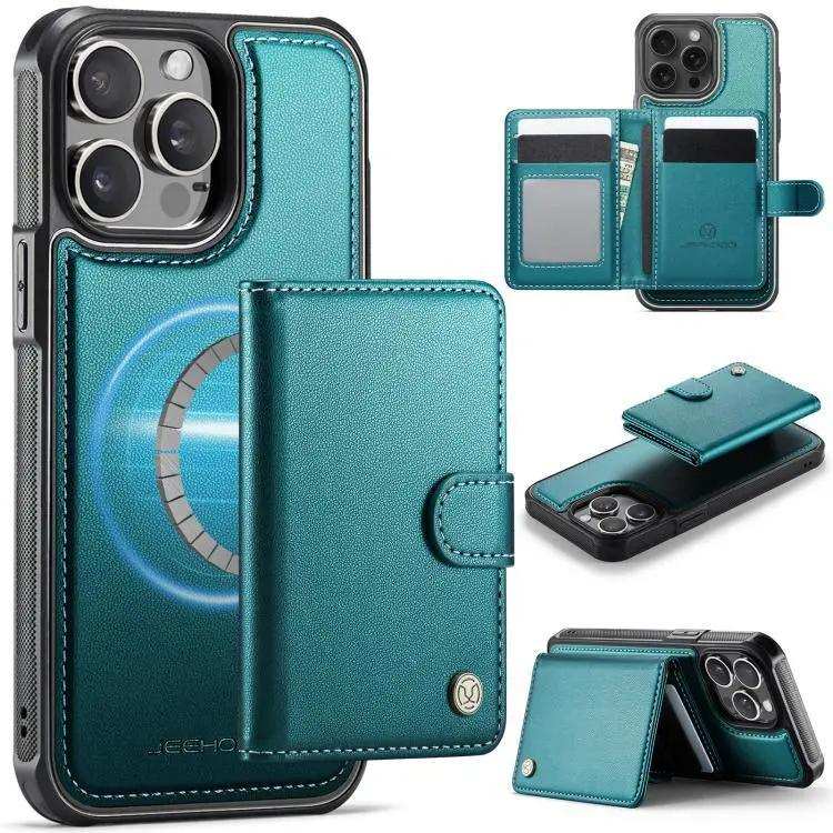 JEEHOOD J09 Buckle Card Bag MagSafe Magnetic Style RFID Leather Phone Case JEEHOOD