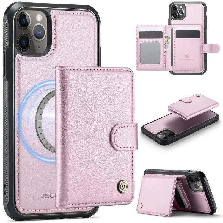 JEEHOOD J09 Buckle Card Bag MagSafe Magnetic Style RFID Leather Phone Case JEEHOOD