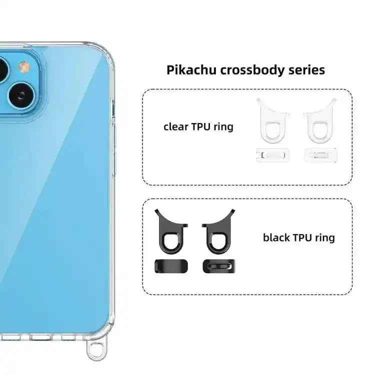 Kalebol Minimalist High Transparency Multi Color Lanyard Hole Phone Case