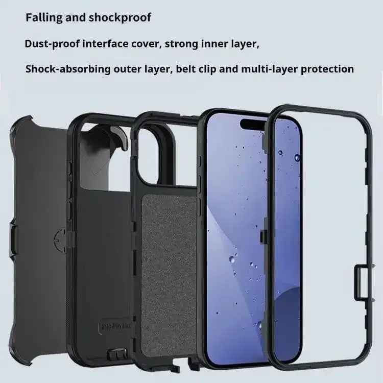 Kalebol Shockproof PC Hybrid TPU Phone Case with Back Clip