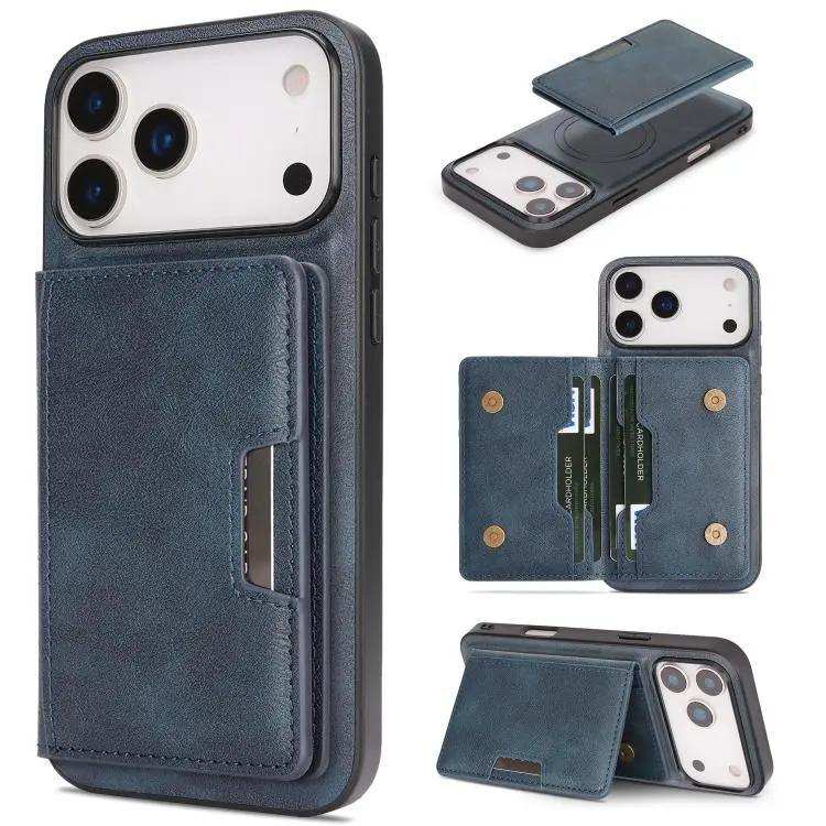 Kalebol Strong MagSafe Magnetic Two-Fold Card Bag Leather Phone Case Kalebol