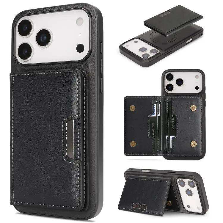 Kalebol Strong MagSafe Magnetic Two-Fold Card Bag Leather Phone Case Kalebol