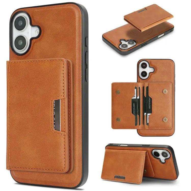 Kalebol Strong MagSafe Magnetic Two-Fold Card Bag Leather Phone Case Kalebol