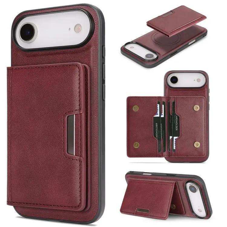 Kalebol Strong MagSafe Magnetic Two-Fold Card Bag Leather Phone Case Kalebol