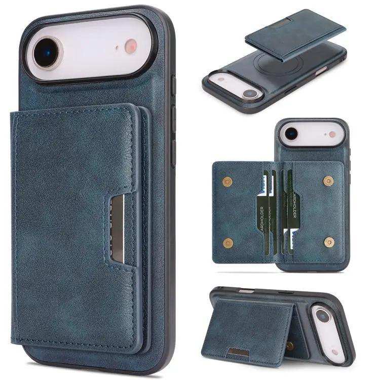 Kalebol Strong MagSafe Magnetic Two-Fold Card Bag Leather Phone Case Kalebol