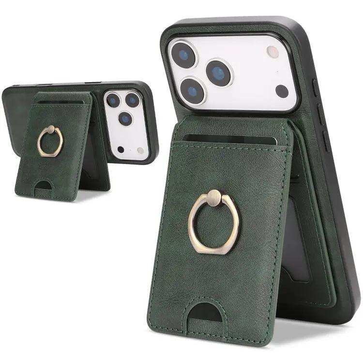 Kalebol Strong MagSafe Ring Magnetic Card Bag Holder Leather Phone Case Kalebol
