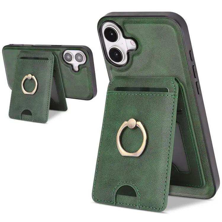 Kalebol Strong MagSafe Ring Magnetic Card Bag Holder Leather Phone Case Kalebol