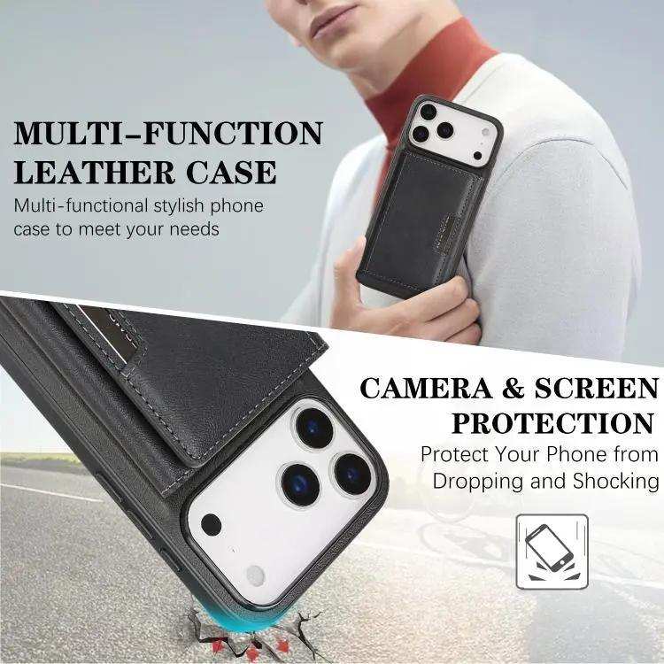 Kalebol Strong Magnetic MagSafe Tri-Fold Wallet Leather Phone Case Kalebol