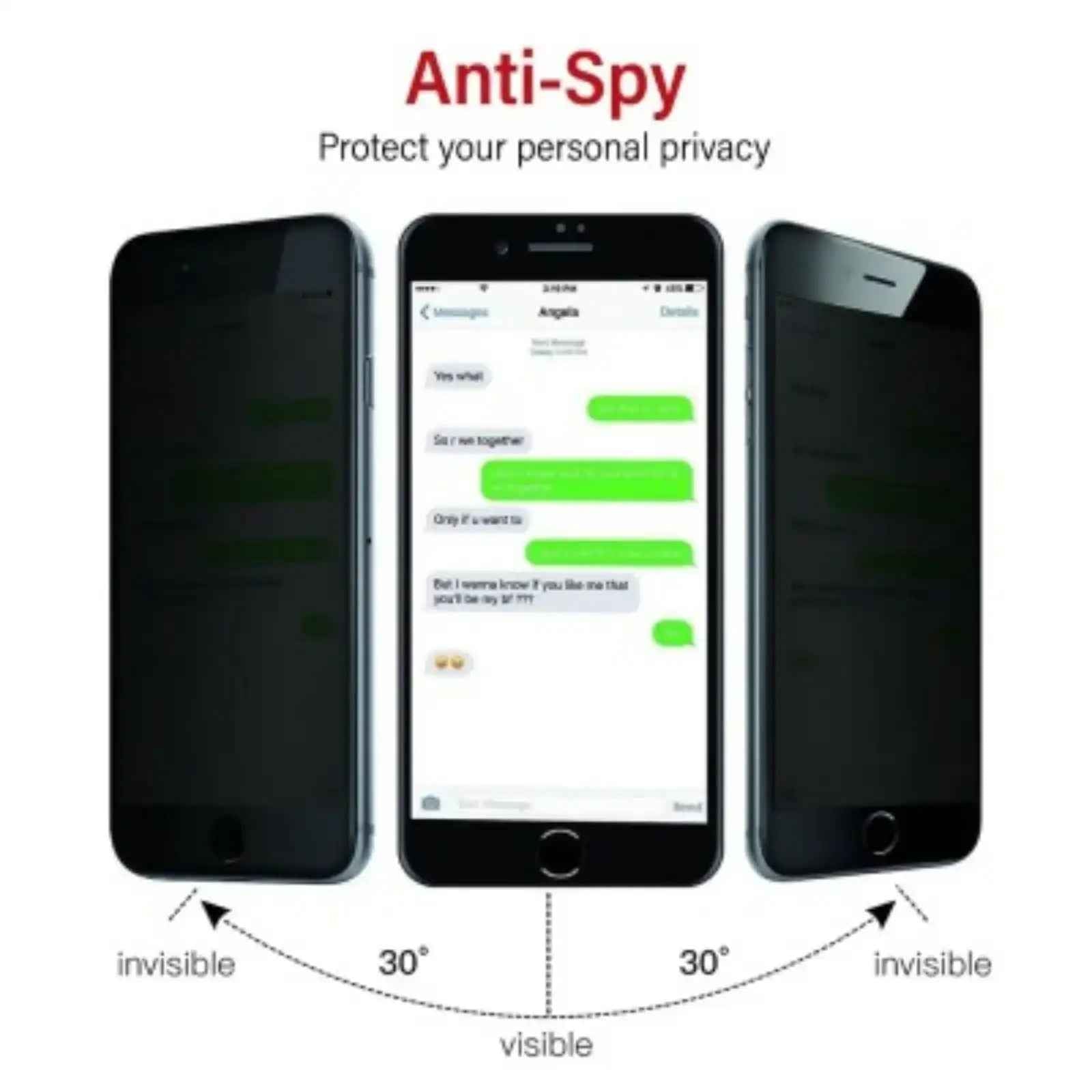 Kinglas 10 Packs Privacy Tempered Glass Screen Protector For iPhone 7 Plus 8 Plus